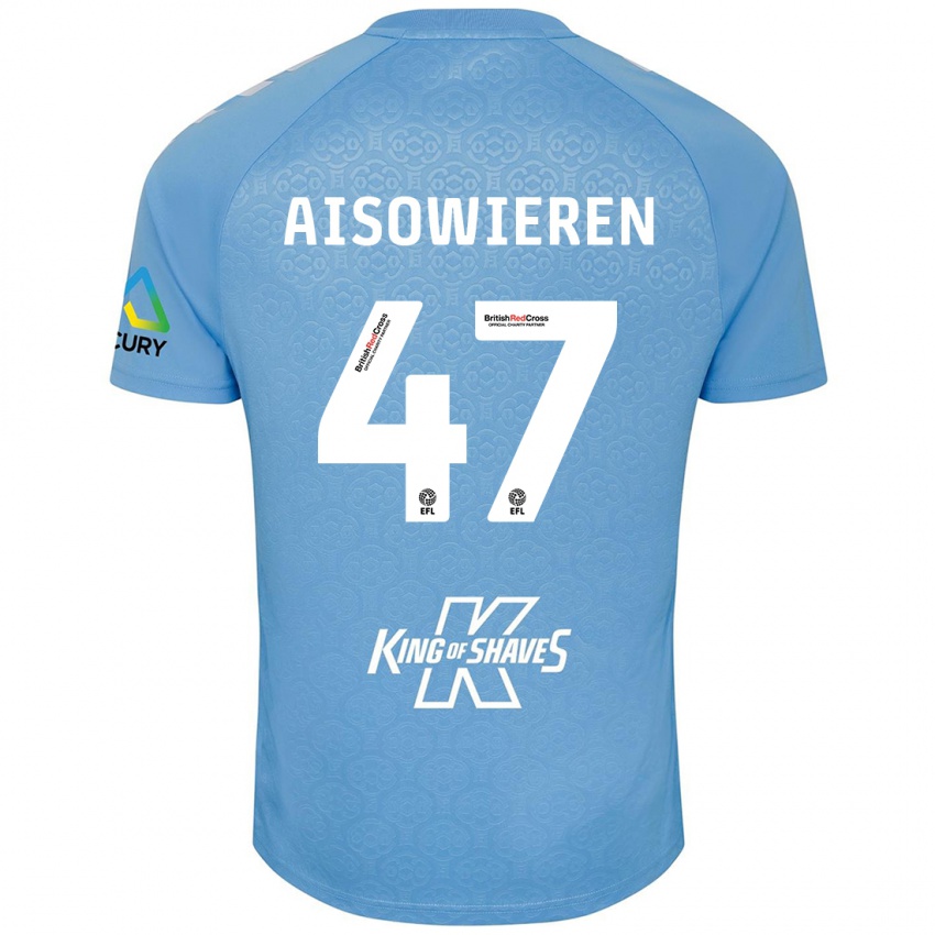 Herren Evan Eghosa Aisowieren #47 Blau Weiß Heimtrikot Trikot 2024/25 T-Shirt Schweiz