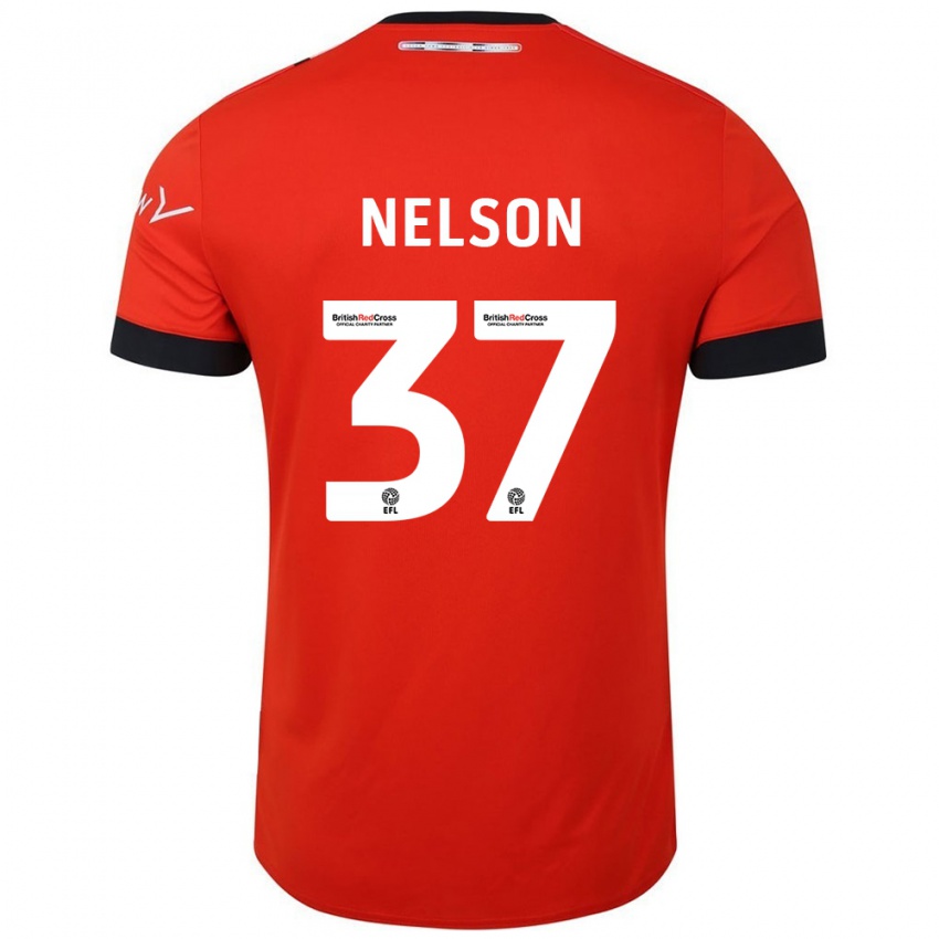 Homme Maillot Zack Nelson #37 Orange Noir Tenues Domicile 2024/25 T-Shirt Suisse