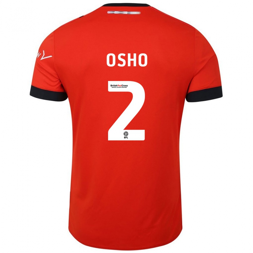 Herren Gabriel Osho #2 Orange Schwarz Heimtrikot Trikot 2024/25 T-Shirt Schweiz