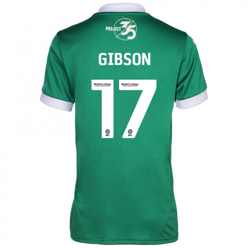 Herren Lewis Gibson #17 Grün Weiß Heimtrikot Trikot 2024/25 T-Shirt Schweiz