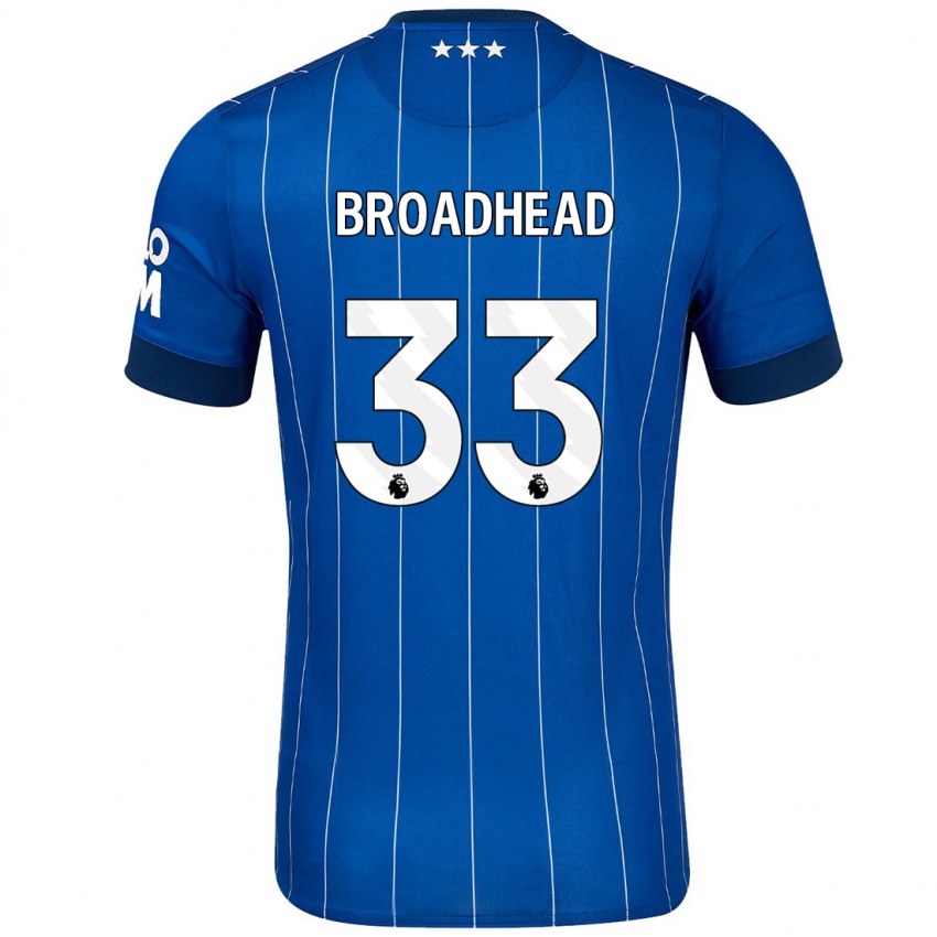 Herren Nathan Broadhead #33 Marineblau Heimtrikot Trikot 2024/25 T-Shirt Schweiz