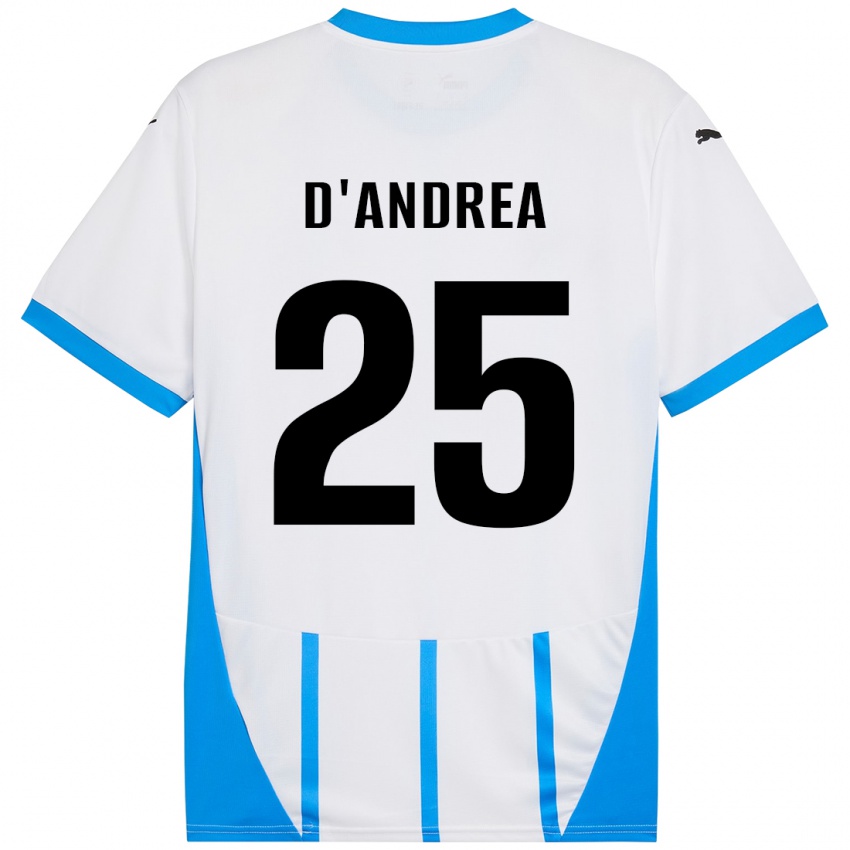 Herren Luca D'andrea #25 Weiß Blau Auswärtstrikot Trikot 2024/25 T-Shirt Schweiz