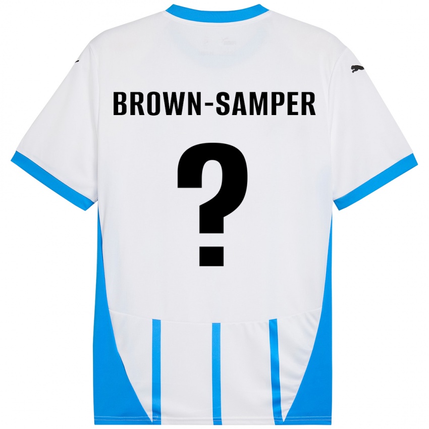 Herren Isaac Brown-Samper #0 Weiß Blau Auswärtstrikot Trikot 2024/25 T-Shirt Schweiz