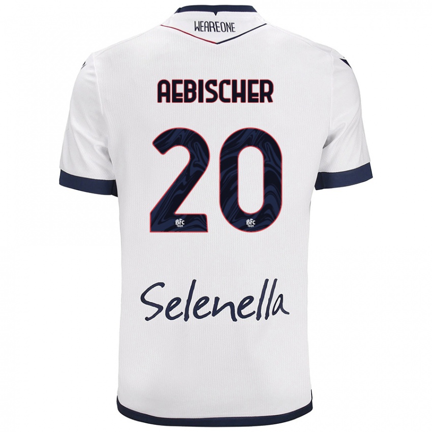 Herren Michel Aebischer #20 Weiß Königsblau Auswärtstrikot Trikot 2024/25 T-Shirt Schweiz