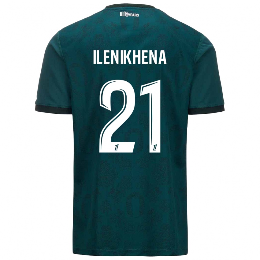 Homme Maillot George Ilenikhena #21 Vert Foncé Tenues Extérieur 2024/25 T-Shirt Suisse