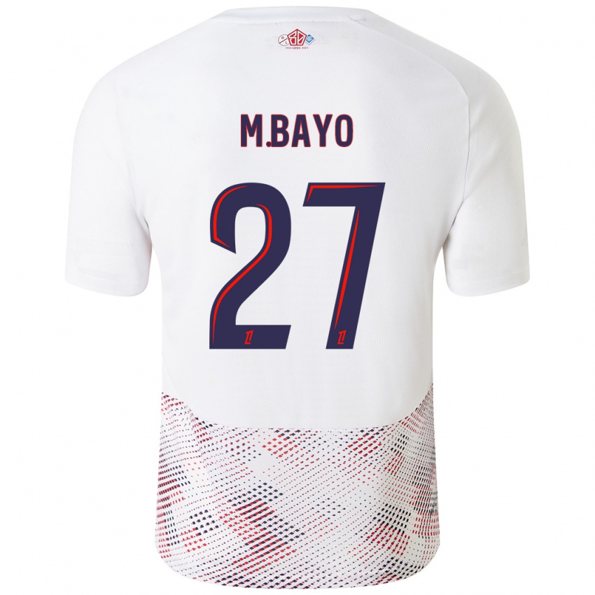 Homme Maillot Mohamed Bayo #27 Blanc Bleu Royal Tenues Extérieur 2024/25 T-Shirt Suisse