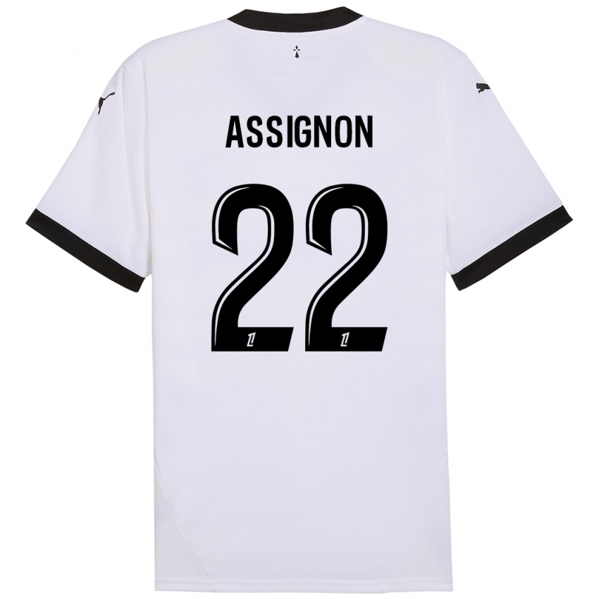 Herren Lorenz Assignon #22 Weiß Schwarz Auswärtstrikot Trikot 2024/25 T-Shirt Schweiz