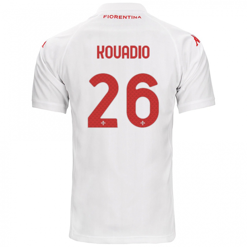 Homme Maillot Eddy Kouadio #26 Blanc Tenues Extérieur 2024/25 T-Shirt Suisse