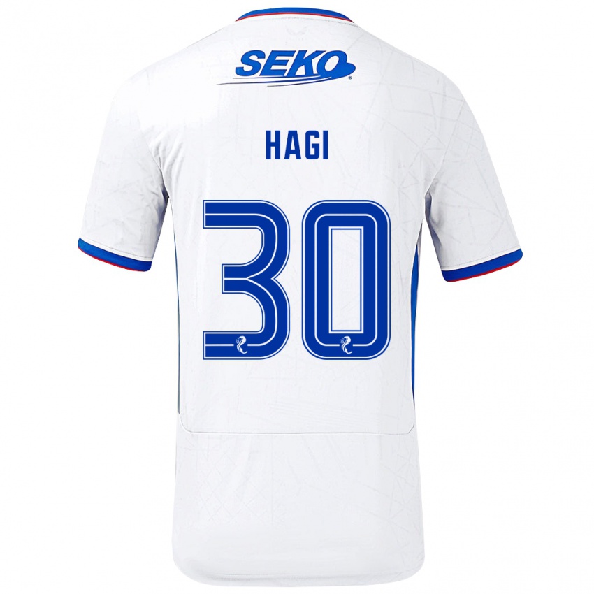 Herren Ianis Hagi #30 Weiß Blau Auswärtstrikot Trikot 2024/25 T-Shirt Schweiz