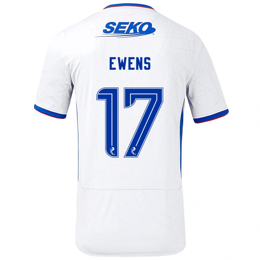 Herren Sarah Ewens #17 Weiß Blau Auswärtstrikot Trikot 2024/25 T-Shirt Schweiz