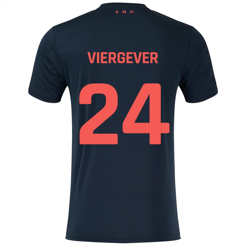 Herren Nick Viergever #24 Schwarz Rot Auswärtstrikot Trikot 2024/25 T-Shirt Schweiz