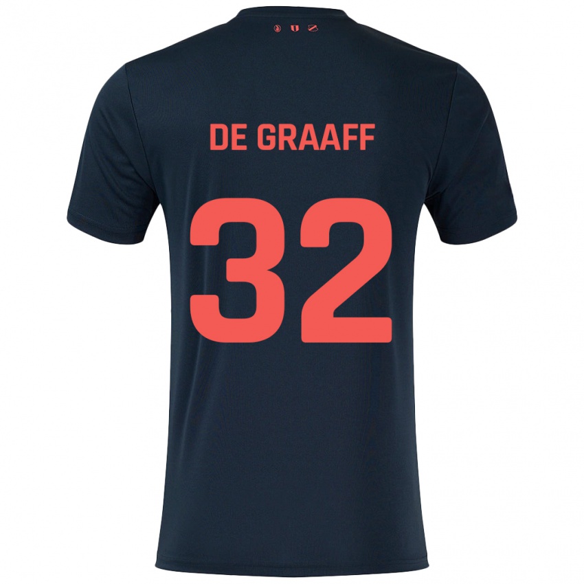 Herren Tom De Graaff #32 Schwarz Rot Auswärtstrikot Trikot 2024/25 T-Shirt Schweiz