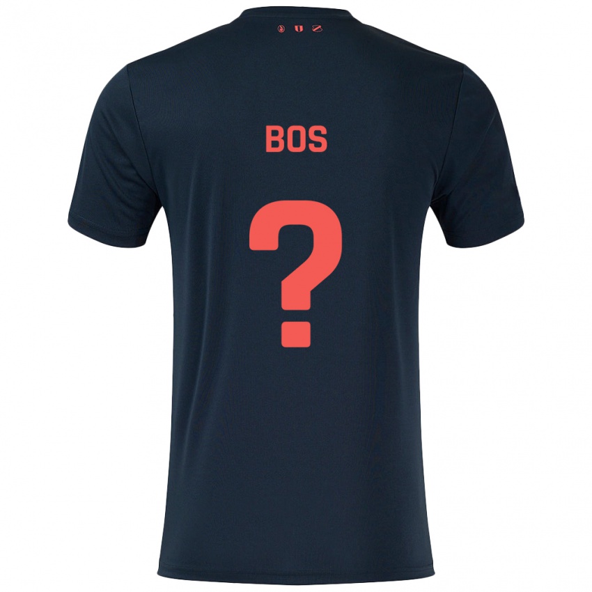 Herren Torben Bos #0 Schwarz Rot Auswärtstrikot Trikot 2024/25 T-Shirt Schweiz