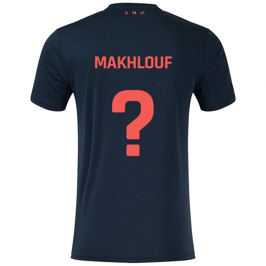 Herren Yassir Makhlouf #0 Schwarz Rot Auswärtstrikot Trikot 2024/25 T-Shirt Schweiz