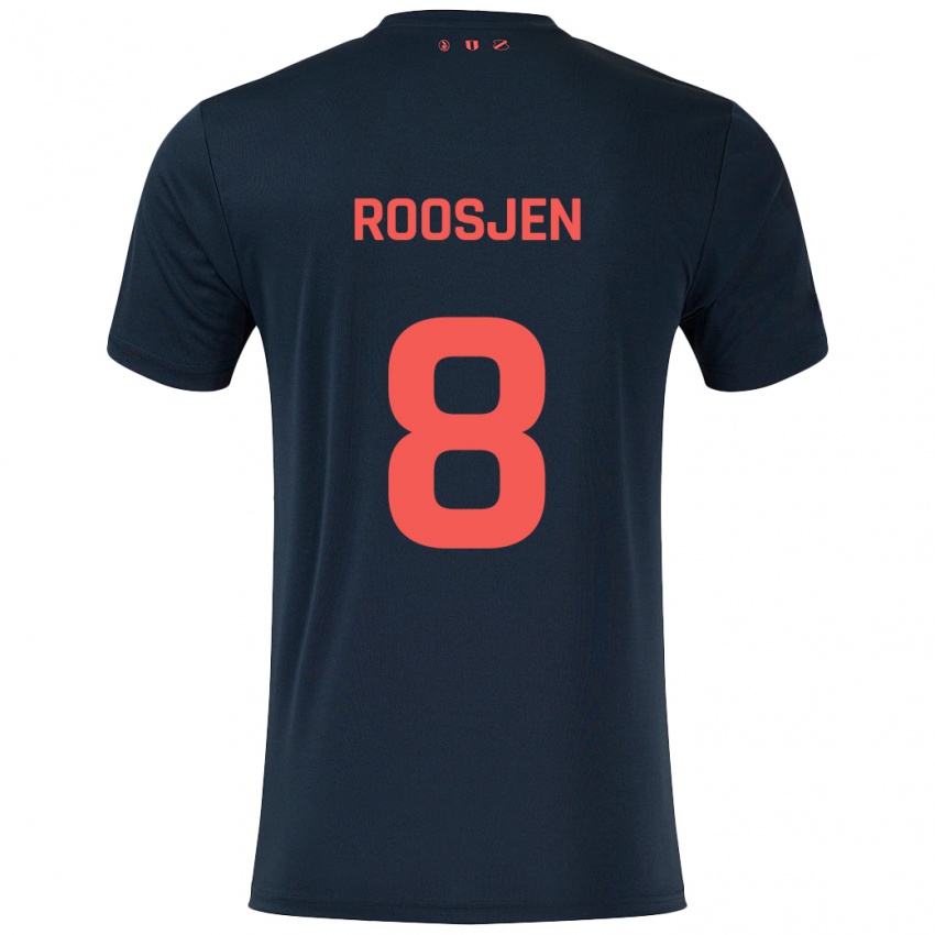 Herren Judith Roosjen #8 Schwarz Rot Auswärtstrikot Trikot 2024/25 T-Shirt Schweiz