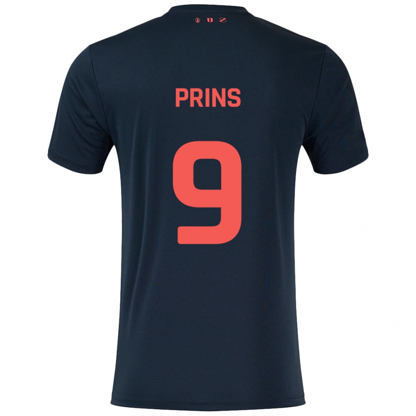 Herren Femke Prins #9 Schwarz Rot Auswärtstrikot Trikot 2024/25 T-Shirt Schweiz