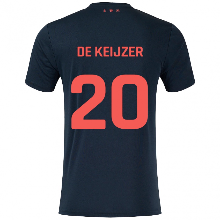 Herren Lotje De Keijzer #20 Schwarz Rot Auswärtstrikot Trikot 2024/25 T-Shirt Schweiz