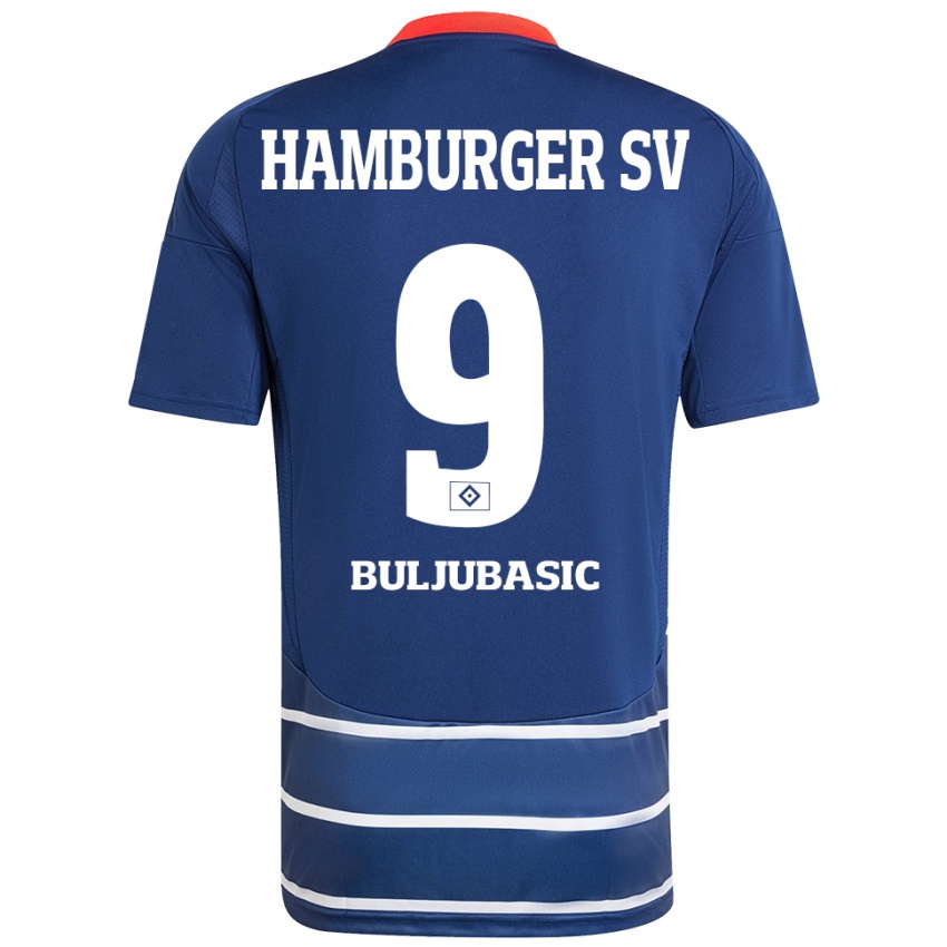 Herren Amer Buljubasic #9 Dunkelblau Auswärtstrikot Trikot 2024/25 T-Shirt Schweiz