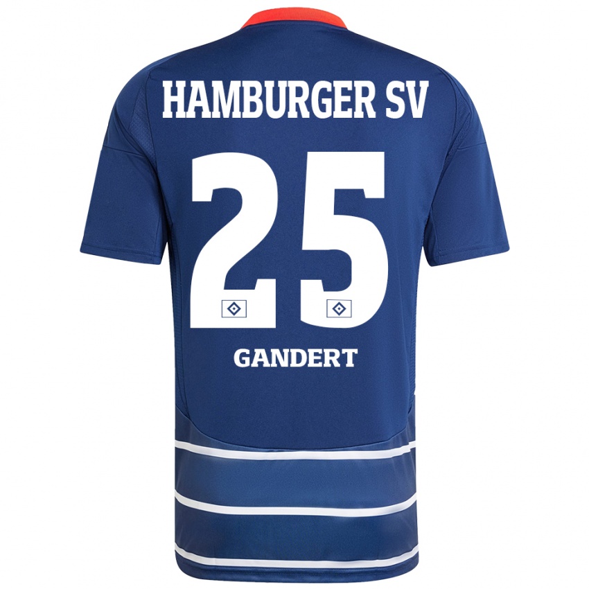 Homme Maillot Jeremy Gandert #25 Bleu Foncé Tenues Extérieur 2024/25 T-Shirt Suisse