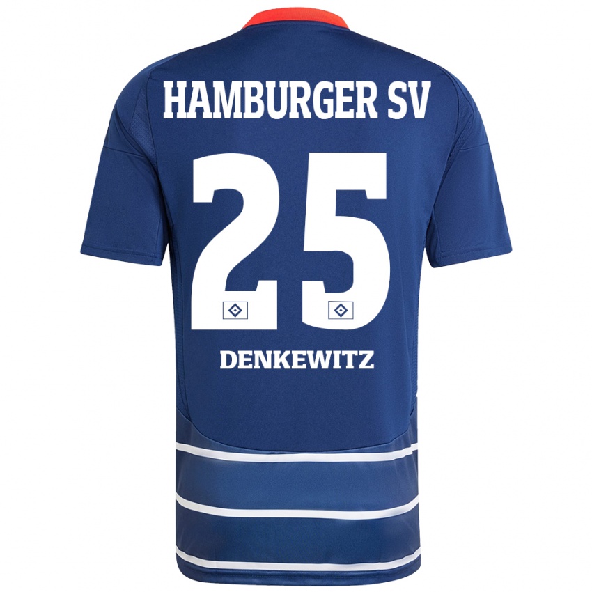 Herren Nick Denkewitz #25 Dunkelblau Auswärtstrikot Trikot 2024/25 T-Shirt Schweiz