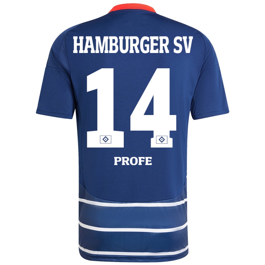 Herren Sophie Profé #14 Dunkelblau Auswärtstrikot Trikot 2024/25 T-Shirt Schweiz