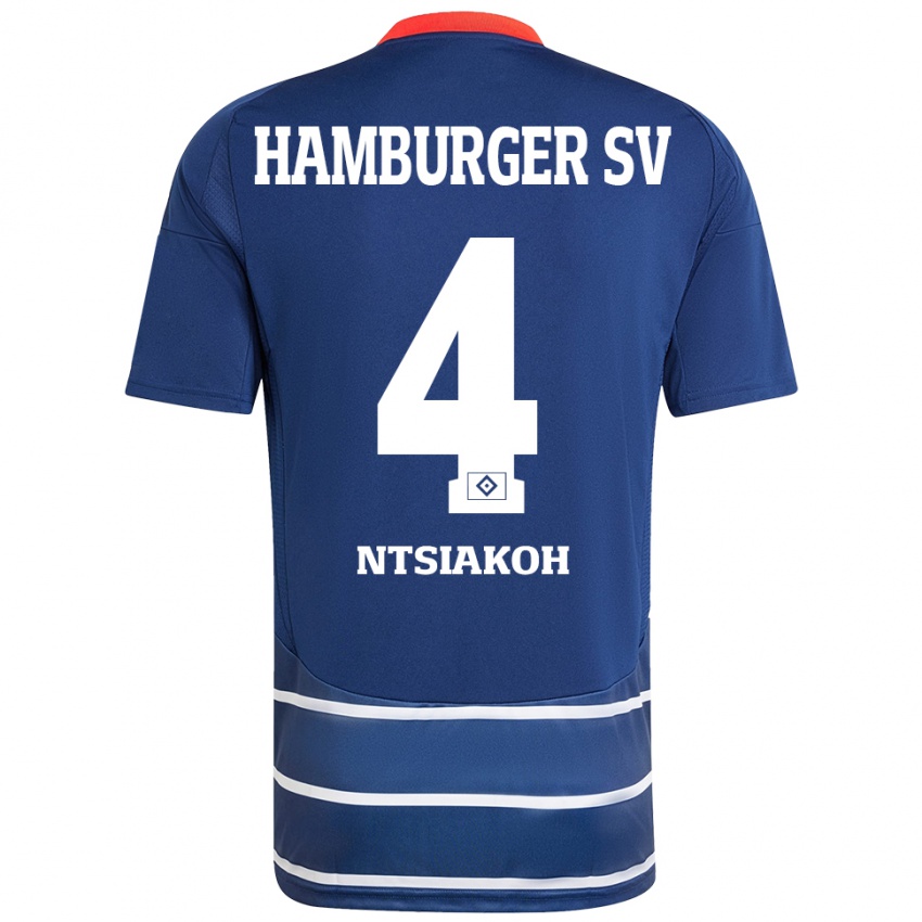 Herren Emmanuel Ntsiakoh #4 Dunkelblau Auswärtstrikot Trikot 2024/25 T-Shirt Schweiz