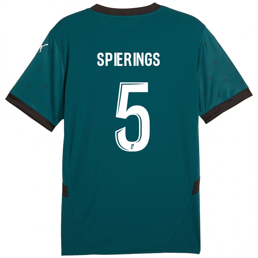 Herren Stijn Spierings #5 Dunkelgrün Auswärtstrikot Trikot 2024/25 T-Shirt Schweiz