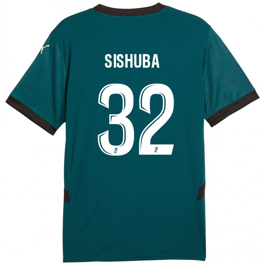 Herren Ayanda Sishuba #32 Dunkelgrün Auswärtstrikot Trikot 2024/25 T-Shirt Schweiz