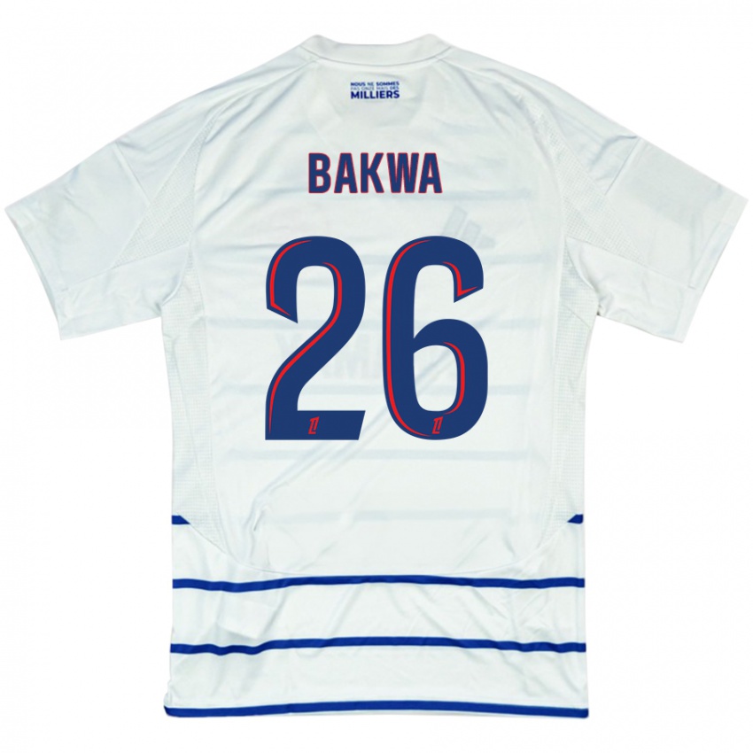 Herren Dilane Bakwa #26 Weiß Blau Auswärtstrikot Trikot 2024/25 T-Shirt Schweiz