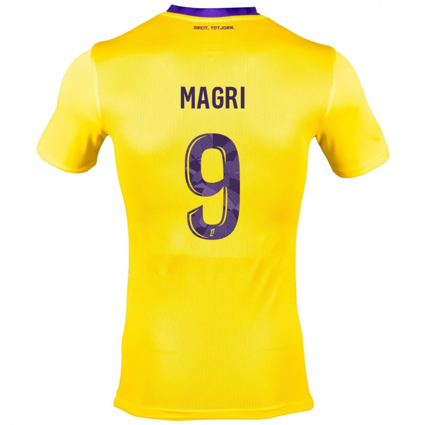 Homme Maillot Frank Magri #9 Jaune Violet Tenues Extérieur 2024/25 T-Shirt Suisse