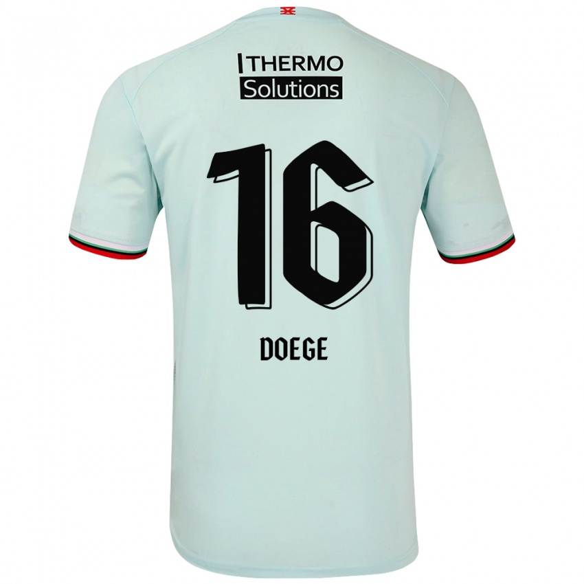 Herren Leonie Doege #16 Hellgrün Auswärtstrikot Trikot 2024/25 T-Shirt Schweiz