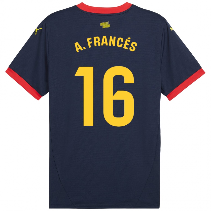 Homme Maillot Alejandro Francés #16 Bleu Marine Rouge Tenues Extérieur 2024/25 T-Shirt Suisse