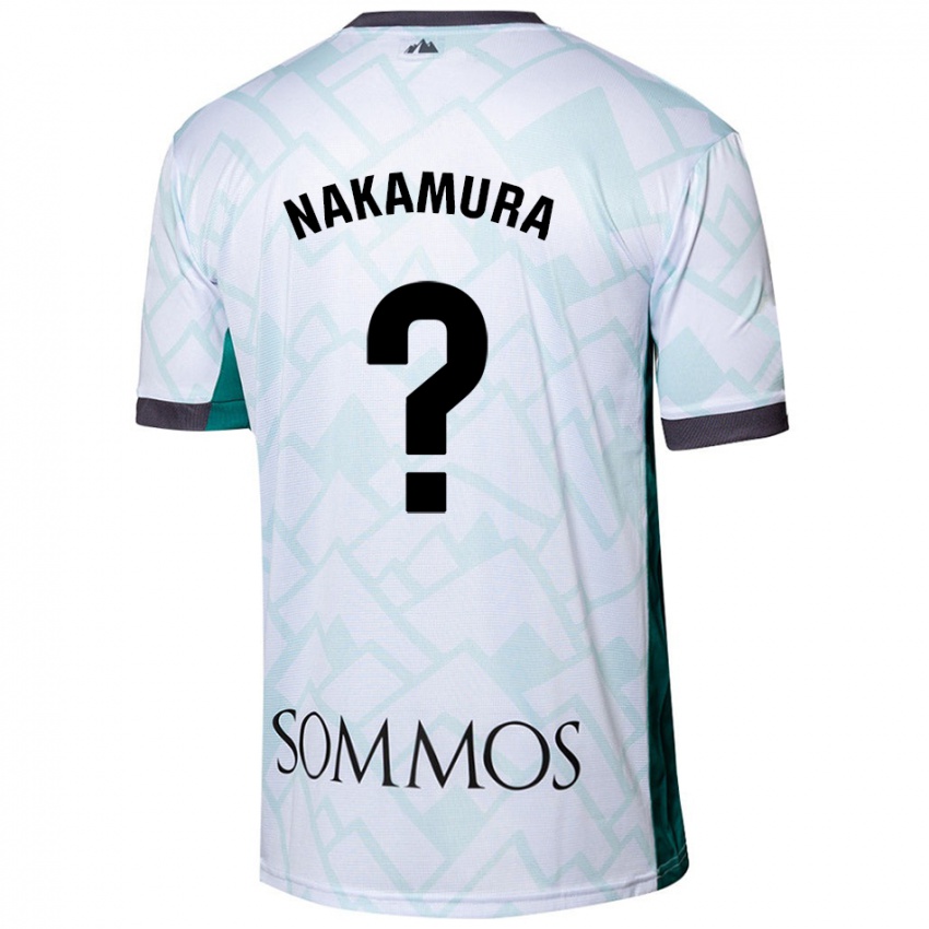 Homme Maillot Togo Nakamura #0 Blanc Vert Tenues Extérieur 2024/25 T-Shirt Suisse