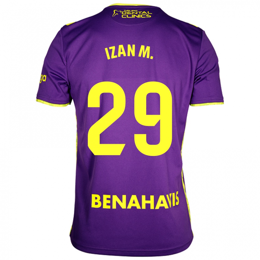 Homme Maillot Izan Merino #29 Violet Jaune Tenues Extérieur 2024/25 T-Shirt Suisse