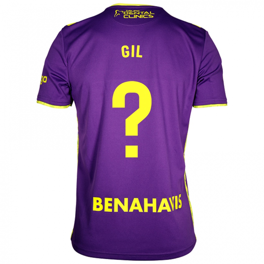 Homme Maillot José Gil #0 Violet Jaune Tenues Extérieur 2024/25 T-Shirt Suisse