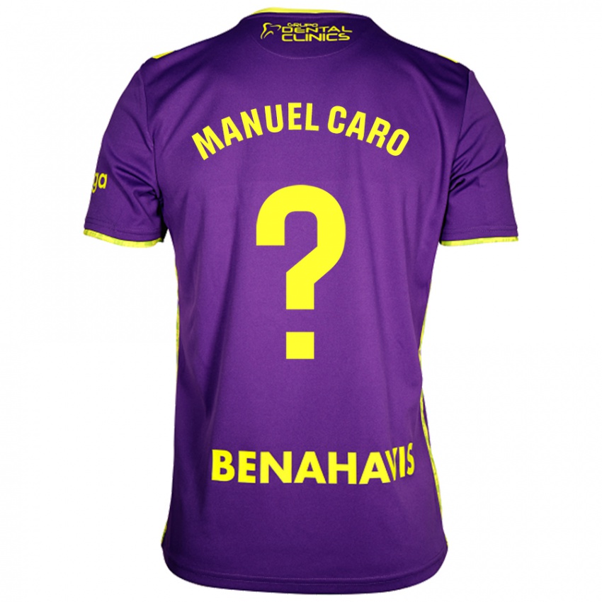 Homme Maillot José Manuel Caro #0 Violet Jaune Tenues Extérieur 2024/25 T-Shirt Suisse