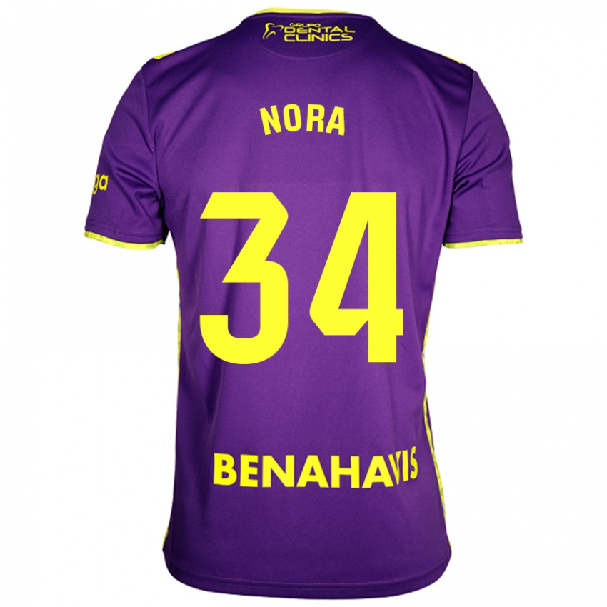 Homme Maillot Nora #34 Violet Jaune Tenues Extérieur 2024/25 T-Shirt Suisse