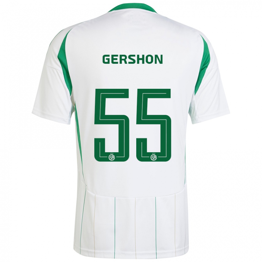 Herren Rami Gershon #55 Weiß Grün Auswärtstrikot Trikot 2024/25 T-Shirt Schweiz