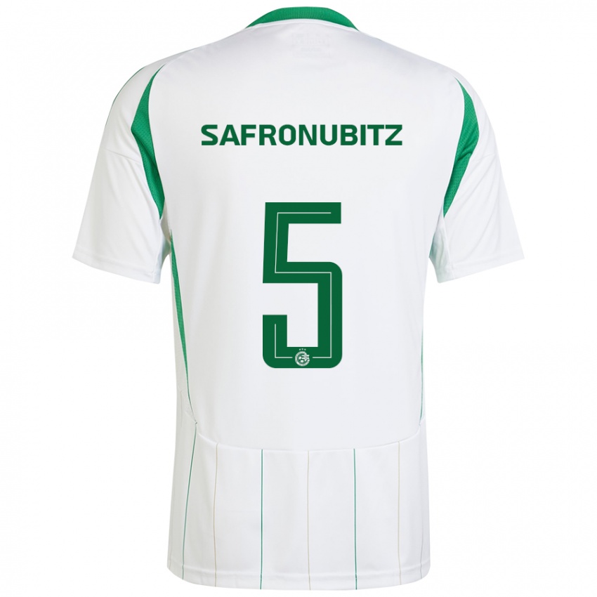 Herren Dan Safronubitz #5 Weiß Grün Auswärtstrikot Trikot 2024/25 T-Shirt Schweiz