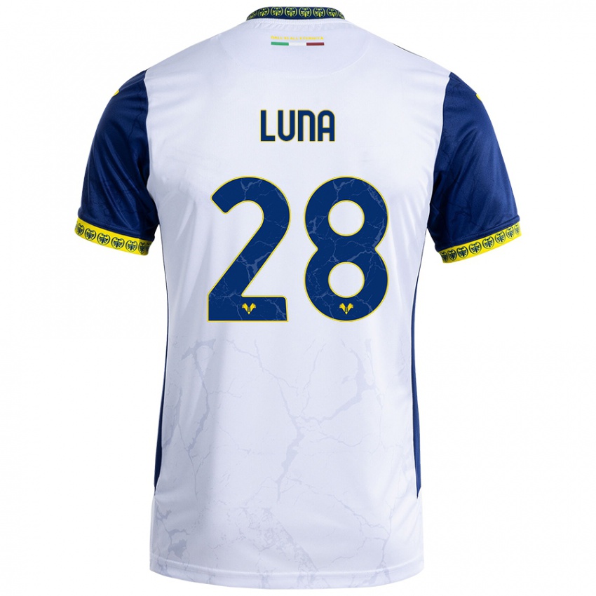 Herren Agustín Luna #28 Weiß Blau Auswärtstrikot Trikot 2024/25 T-Shirt Schweiz