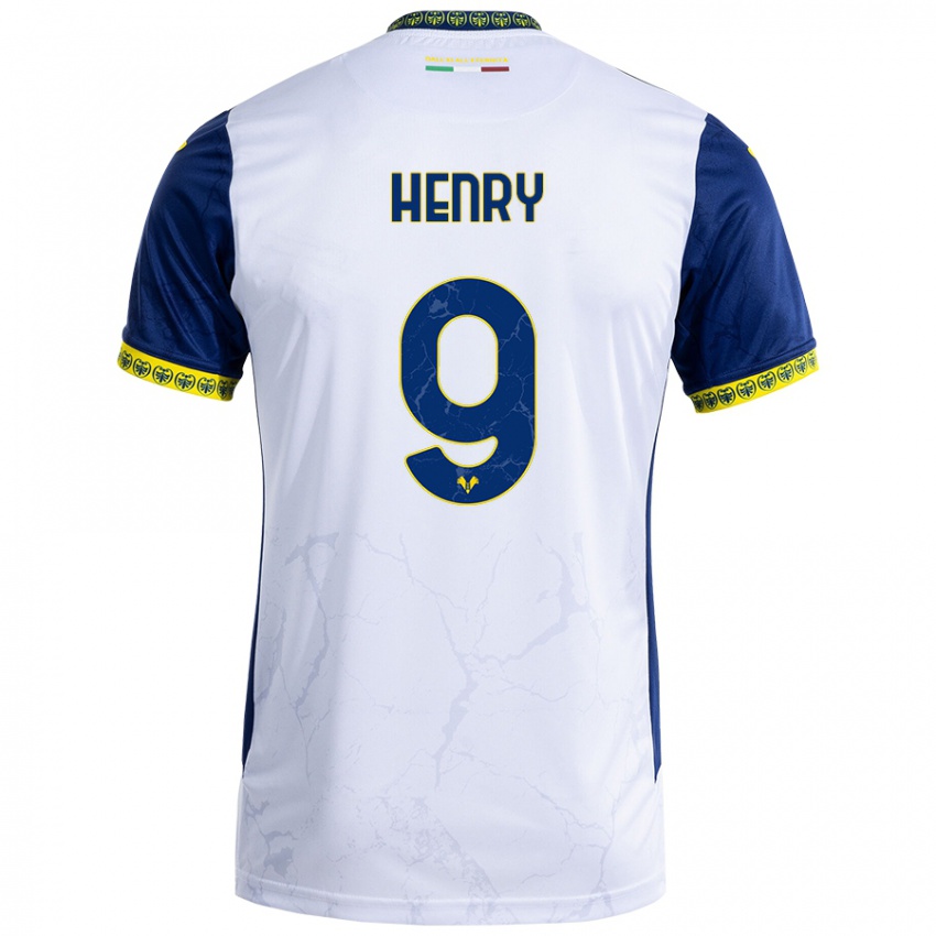 Herren Thomas Henry #9 Weiß Blau Auswärtstrikot Trikot 2024/25 T-Shirt Schweiz