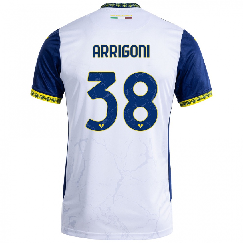 Herren Arrigoni #38 Weiß Blau Auswärtstrikot Trikot 2024/25 T-Shirt Schweiz