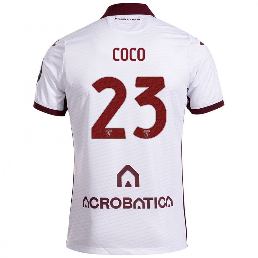 Herren Saúl Coco #23 Weiß Kastanienbraun Auswärtstrikot Trikot 2024/25 T-Shirt Schweiz