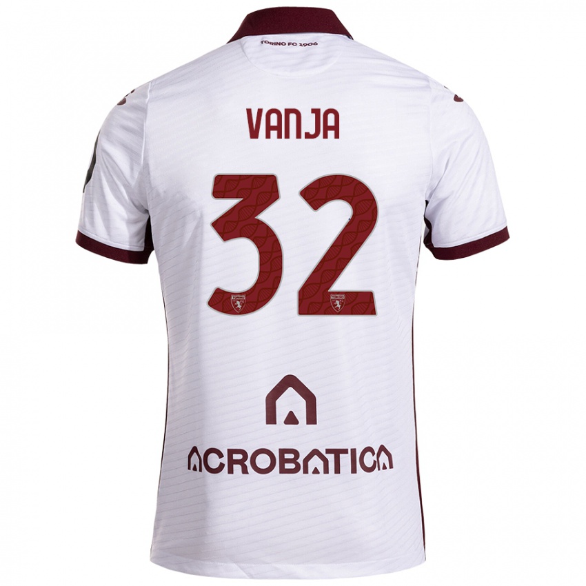 Homme Maillot Vanja Milinković-Savić #32 Blanc Marron Tenues Extérieur 2024/25 T-Shirt Suisse