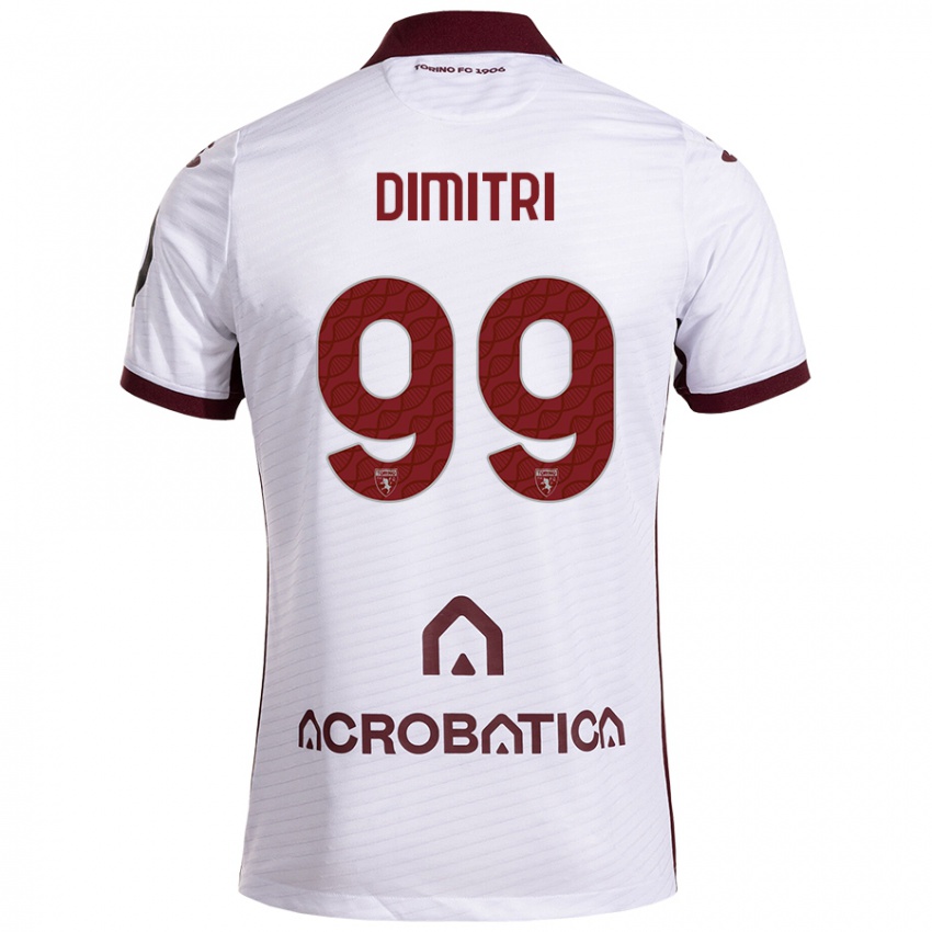 Herren Matteo Dimitri #99 Weiß Kastanienbraun Auswärtstrikot Trikot 2024/25 T-Shirt Schweiz