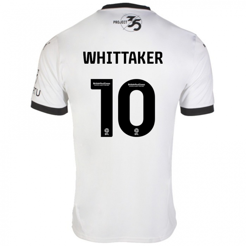 Homme Maillot Morgan Whittaker #10 Blanc Noir Tenues Extérieur 2024/25 T-Shirt Suisse