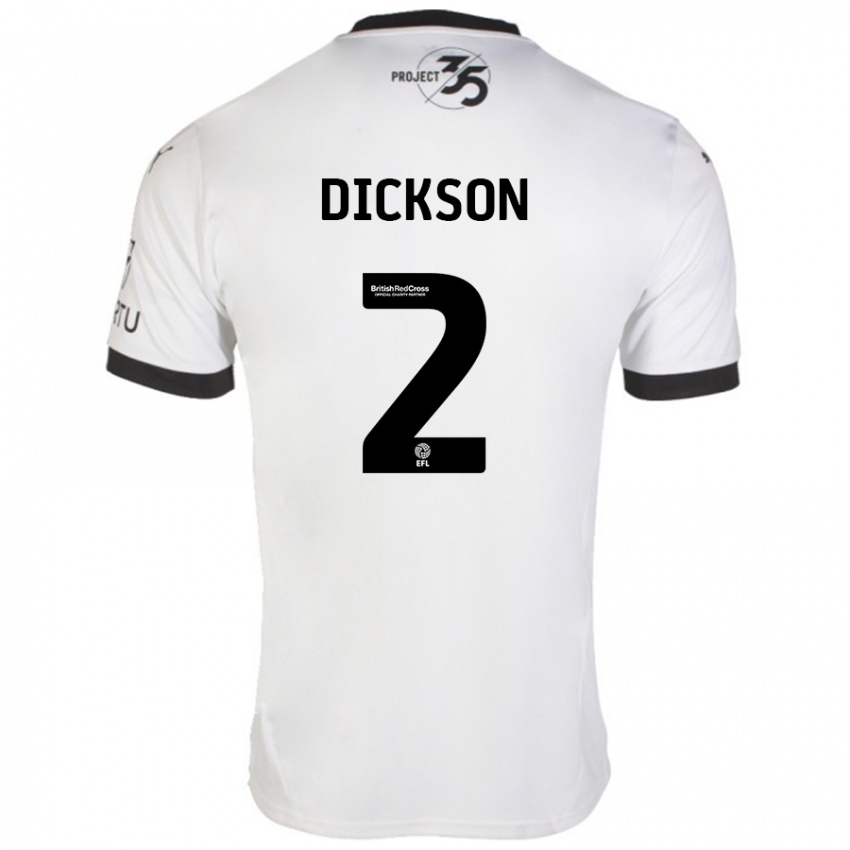 Herren Katie Dickson #2 Weiß Schwarz Auswärtstrikot Trikot 2024/25 T-Shirt Schweiz