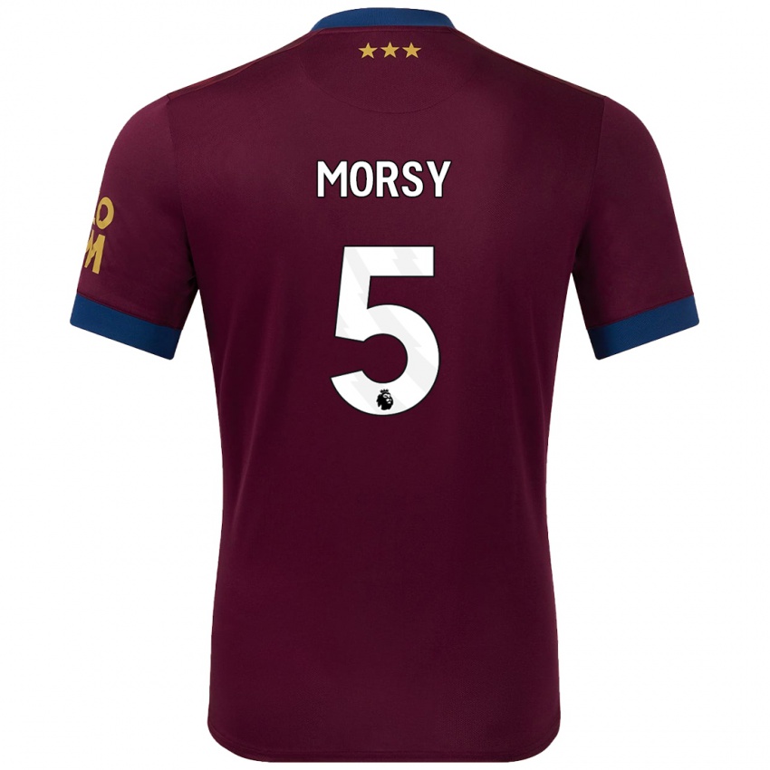 Homme Maillot Samy Morsy #5 Marron Tenues Extérieur 2024/25 T-Shirt Suisse