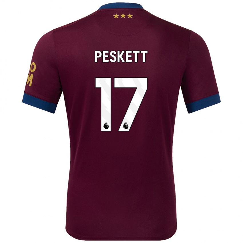 Herren Sophie Peskett #17 Braun Auswärtstrikot Trikot 2024/25 T-Shirt Schweiz