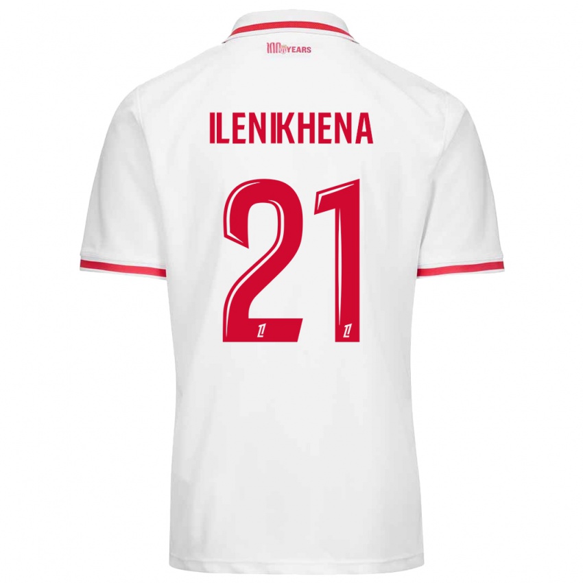 Femme Maillot George Ilenikhena #21 Blanc Rouge Tenues Domicile 2024/25 T-Shirt Suisse